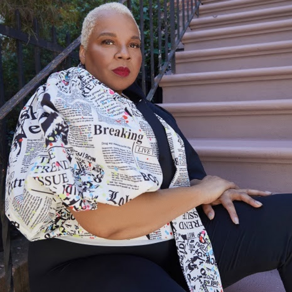 Black Jacket with Newspaper Print Lining